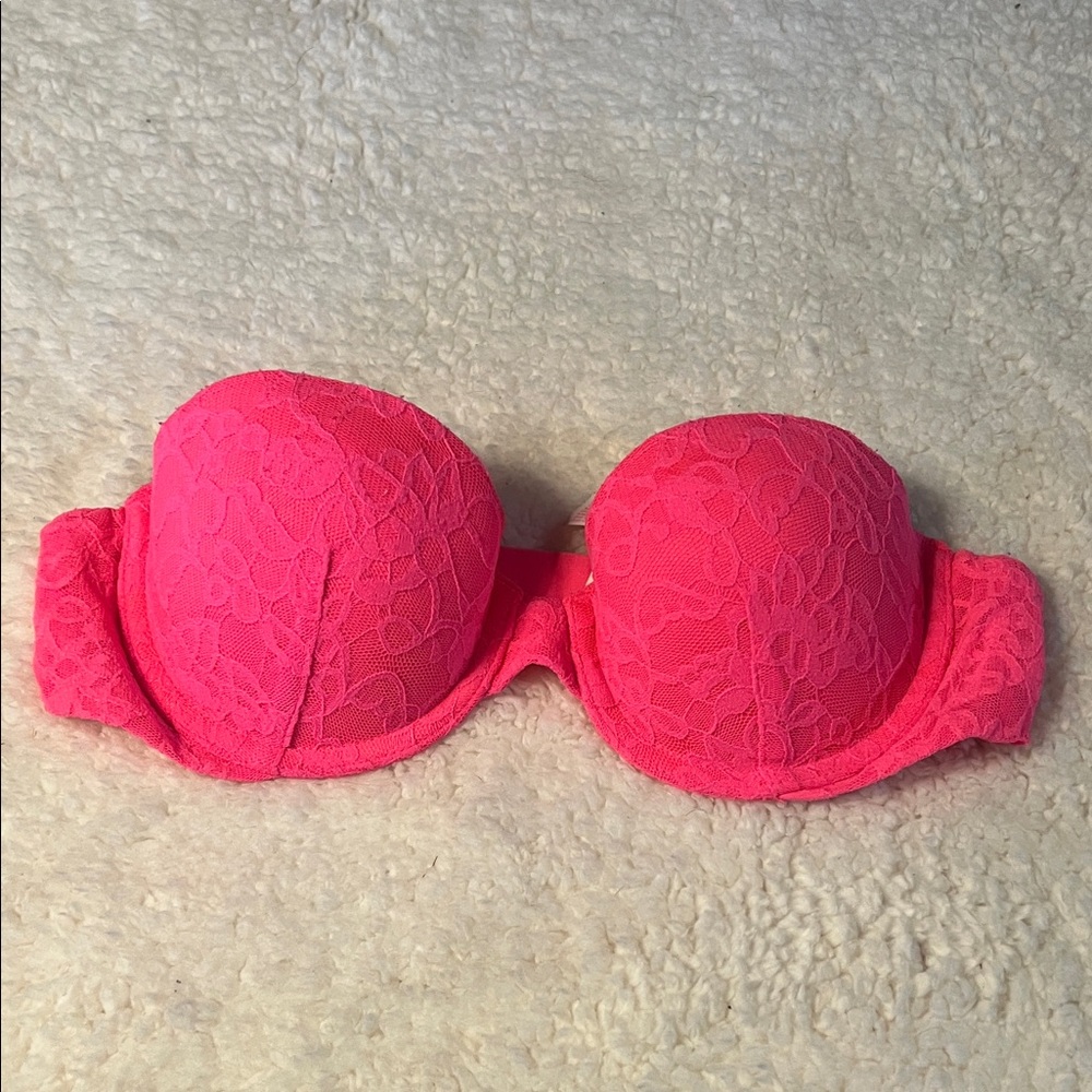 Victoria's Secret Vibrant Pink Lace Bra